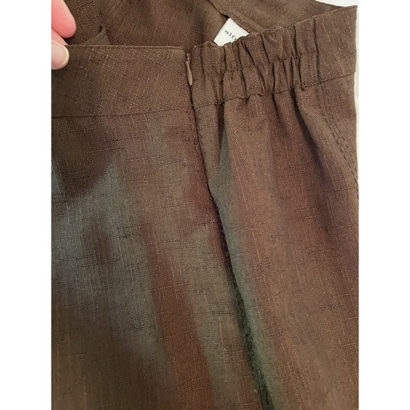 Vtg Alfred Dunner Women's Brown Skirt Size 12 USA Western Office 90s - Picture 3 of 7